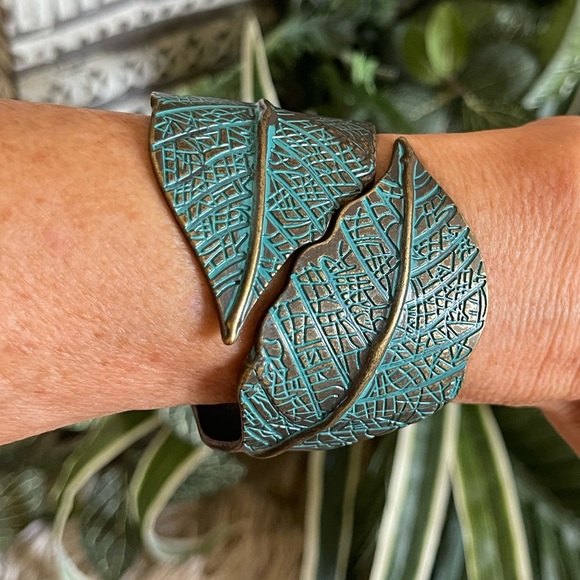 Bracelet - Wrap Turquoise Leaf - Picture 2 of 2